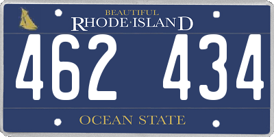 RI license plate 462434