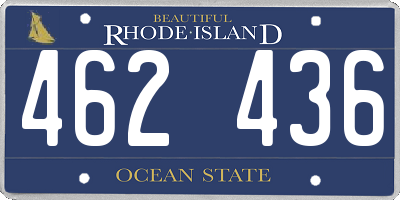RI license plate 462436