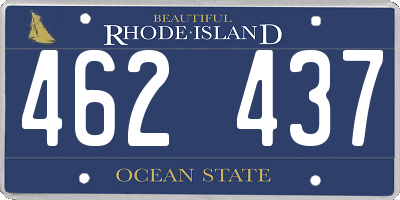 RI license plate 462437