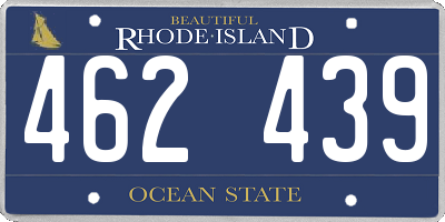 RI license plate 462439