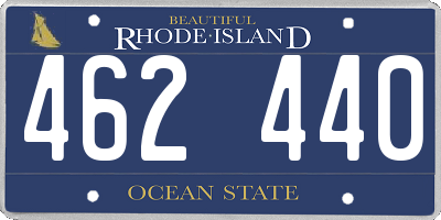 RI license plate 462440