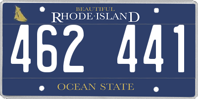 RI license plate 462441