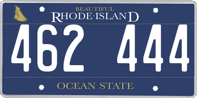 RI license plate 462444