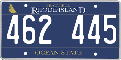 RI license plate 462445