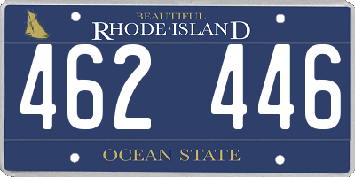 RI license plate 462446