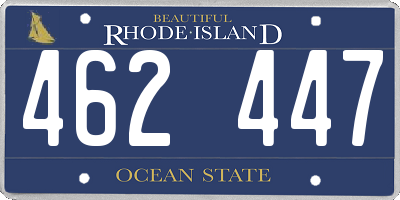 RI license plate 462447