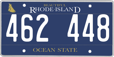 RI license plate 462448