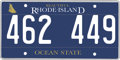 RI license plate 462449