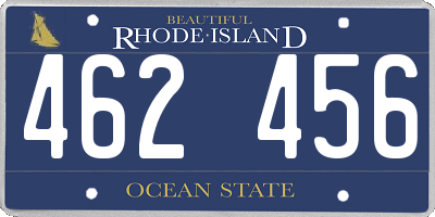 RI license plate 462456