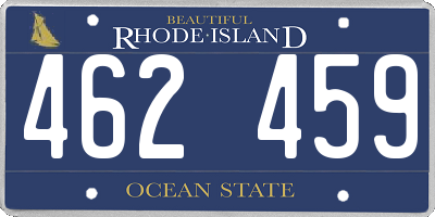 RI license plate 462459