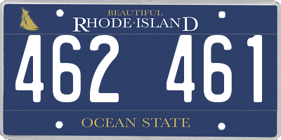 RI license plate 462461