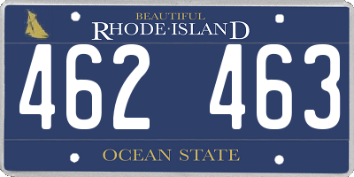 RI license plate 462463
