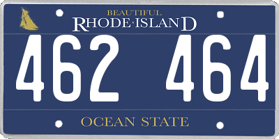 RI license plate 462464