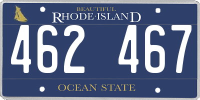 RI license plate 462467