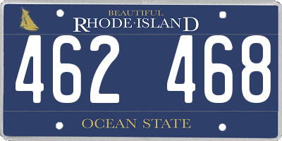 RI license plate 462468