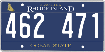 RI license plate 462471