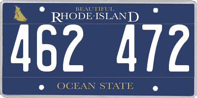 RI license plate 462472