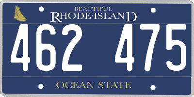 RI license plate 462475