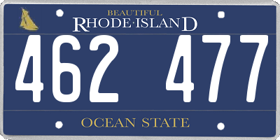 RI license plate 462477