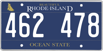 RI license plate 462478