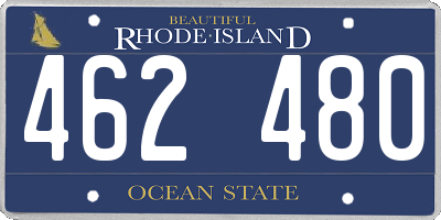 RI license plate 462480