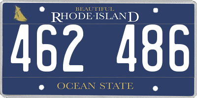 RI license plate 462486