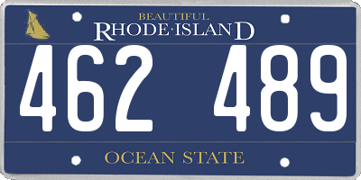 RI license plate 462489