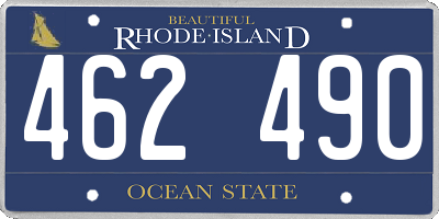 RI license plate 462490