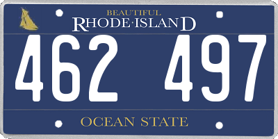 RI license plate 462497