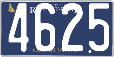 RI license plate 4625