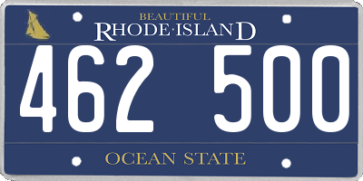 RI license plate 462500