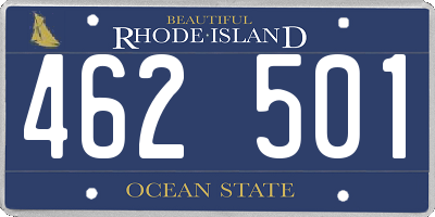 RI license plate 462501