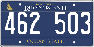RI license plate 462503