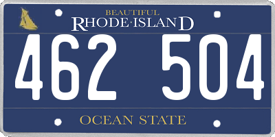 RI license plate 462504