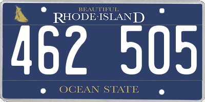 RI license plate 462505
