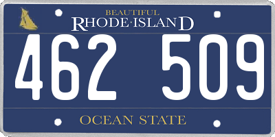 RI license plate 462509