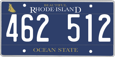 RI license plate 462512