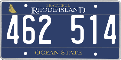 RI license plate 462514