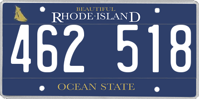 RI license plate 462518