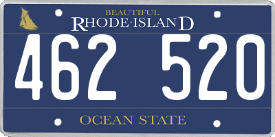 RI license plate 462520