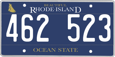 RI license plate 462523