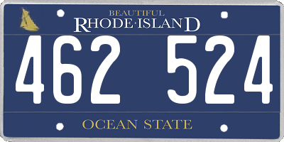 RI license plate 462524