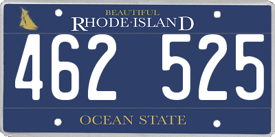RI license plate 462525
