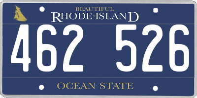 RI license plate 462526