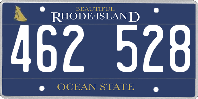 RI license plate 462528