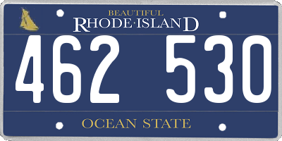 RI license plate 462530