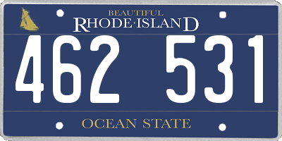 RI license plate 462531