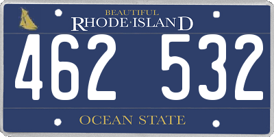 RI license plate 462532