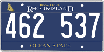RI license plate 462537