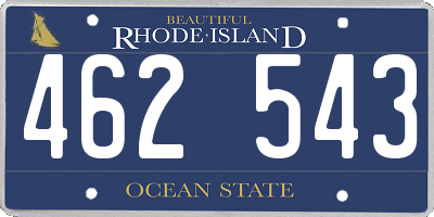 RI license plate 462543